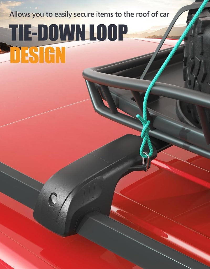 KINGGERI 300lbs Lockable Roof Rack Cross Bars Compatible with Chevy Chevrolet Traverse 2022 2023 2024 2025 2026 with Raised Side Rails, Heavy Duty Aluminum Roof Rails Crossbars Luggage Accessories - Image 5